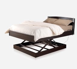 Lit Releveur Diego par Zelder en simple et 90 cm coloris noyer lincoln