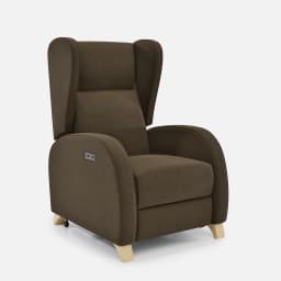 Fauteuil Releveur 1 Moteur Pablo par Zelder en hêtre naturel et simili coloris gris perle