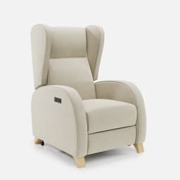 Fauteuil Releveur 2 Moteurs Pablo par Zelder en noyer clair et simili coloris chocolat