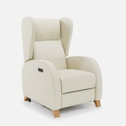 Fauteuil Releveur 2 Moteurs Pablo par Zelder en hêtre naturel et simili coloris terra rosa