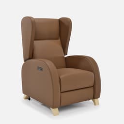 Fauteuil Releveur 2 Moteurs Pablo par Zelder en hêtre naturel et simili coloris butternut
