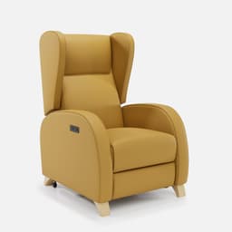 Fauteuil Releveur 2 Moteurs Pablo par Zelder en hêtre naturel et simili coloris gris perle